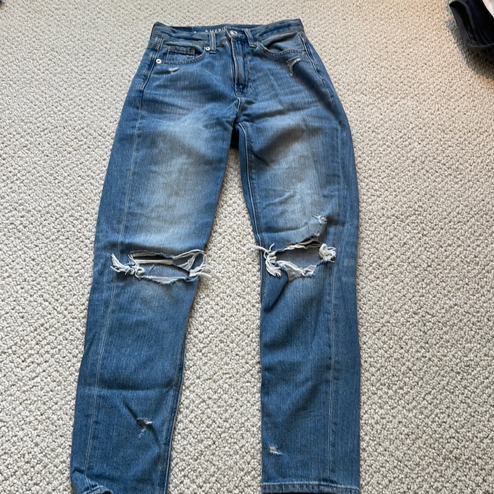 Womens Slim/Straight Mid Wash Jeans